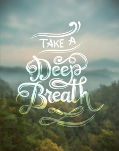 Digitally generated Take a deep breath vector